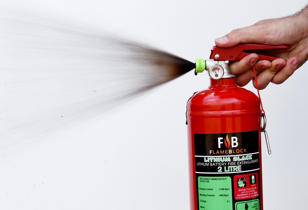 Flameblock Lithium Battery Fire Extinguisher