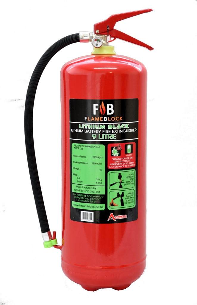Flameblock Lithium Battery Fire Extinguisher